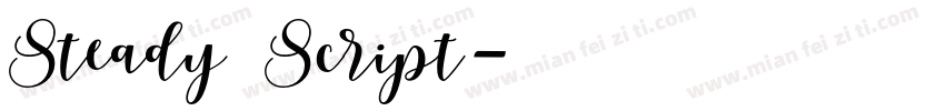 Steady Script字体转换